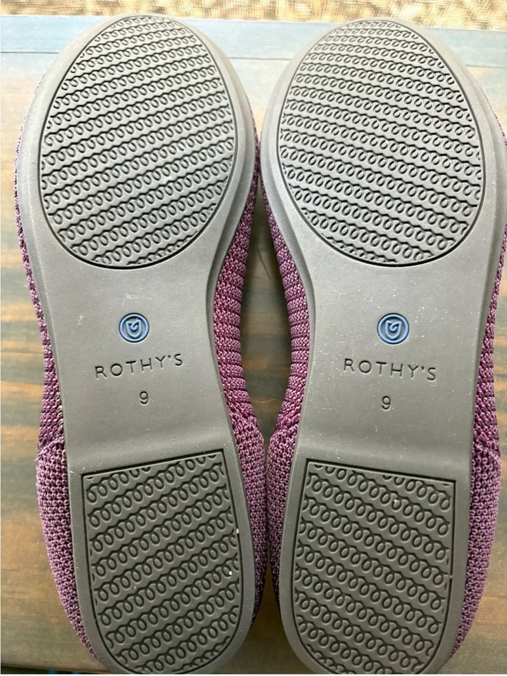 Rothy’s The Loafer Berry Lattice Flats Size 9 Maroon Purple Burgundy Rothy flat